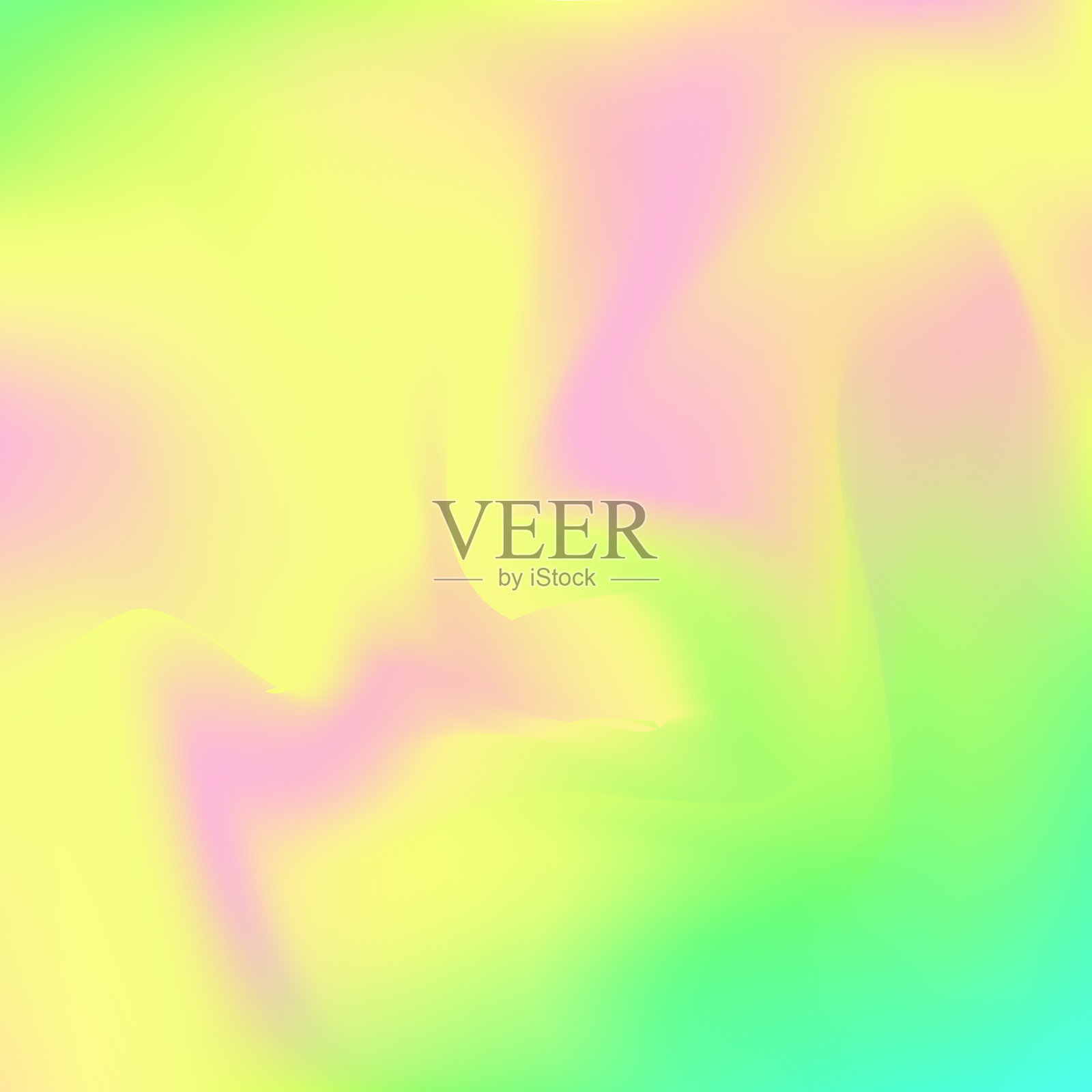 全息纹理。抽象渐变。嬉皮金属背景。霓虹网格。彩虹渐变。流行创意邀请。柔和表面。粉彩光。绿色全息纹理。插画图片素材