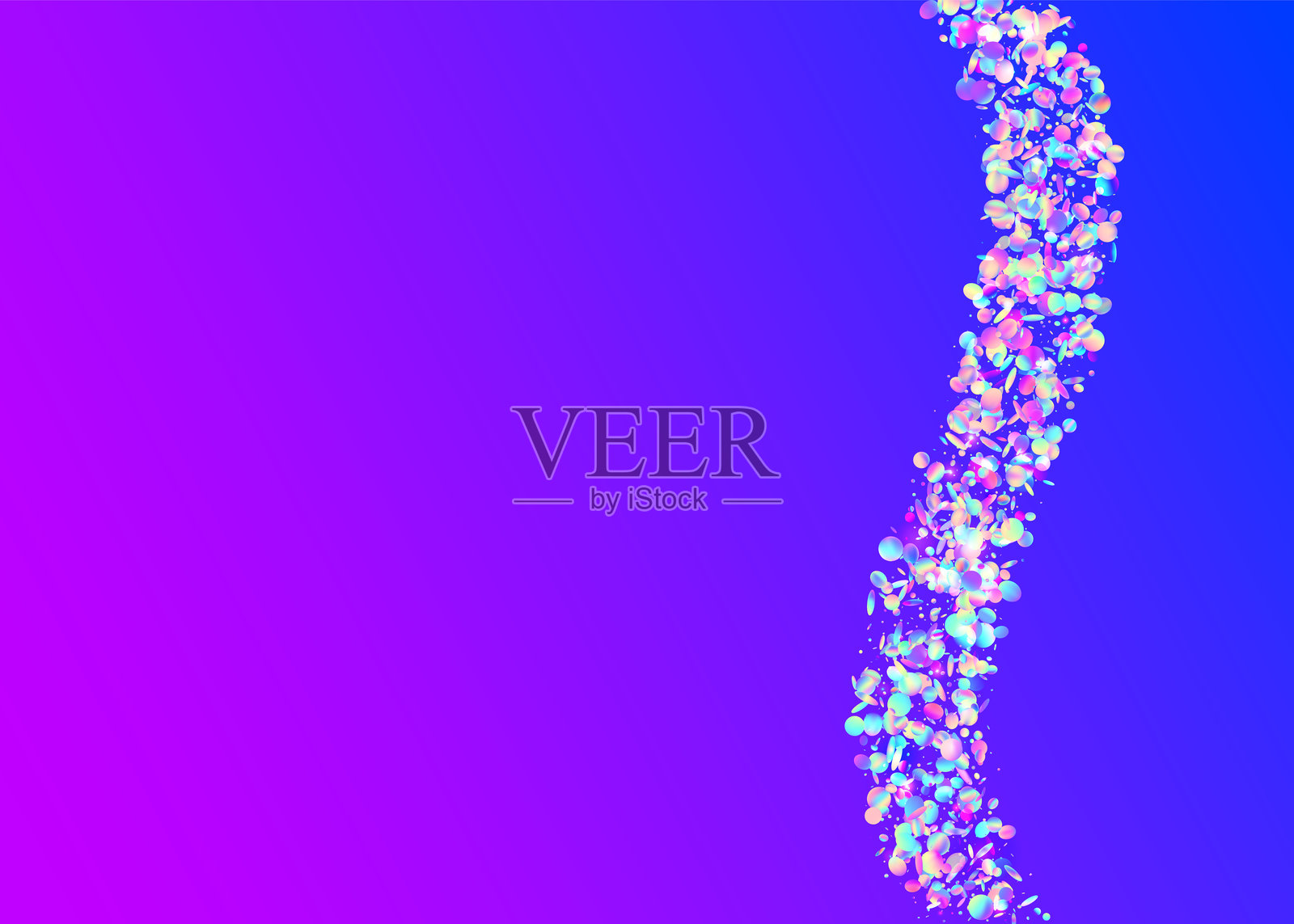 狂欢节背景。透明闪光。数字丝带。迪斯科独立背景。快乐纹理。下落海报。紫色激光纸。狂欢节闪光。蓝色狂欢节背景。插画图片素材