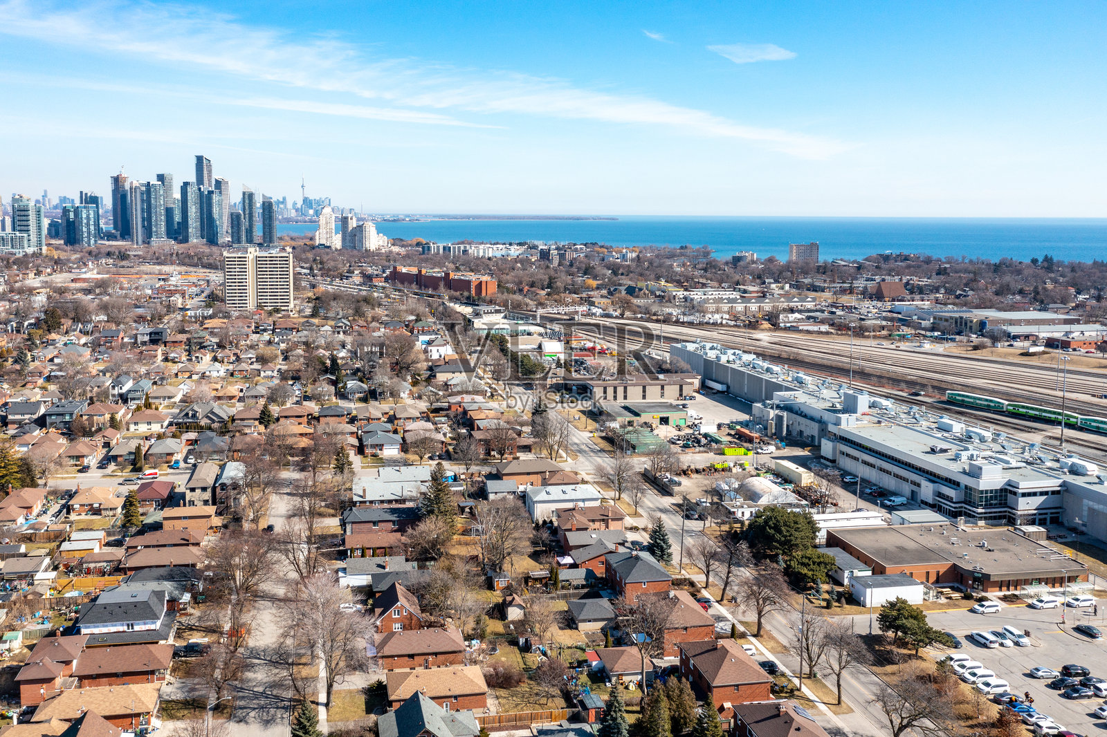 加拿大埃托比科的加尔丁高速公路与伊斯灵顿大道的景观照片摄影图片