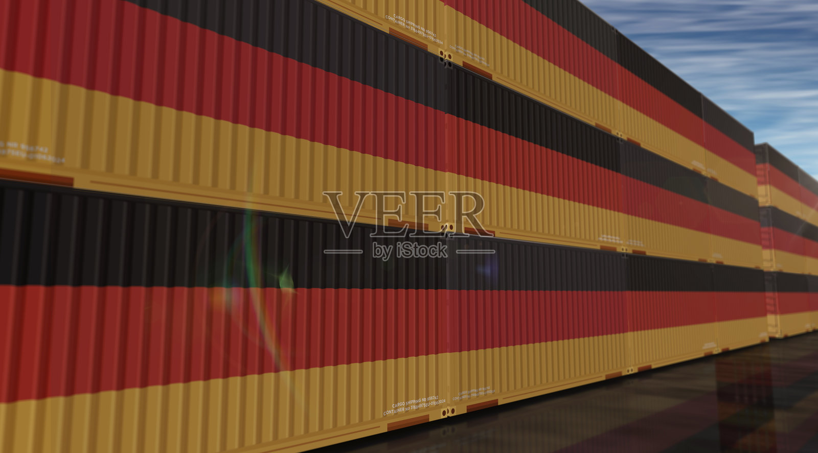 德国出口货运集装箱照片摄影图片