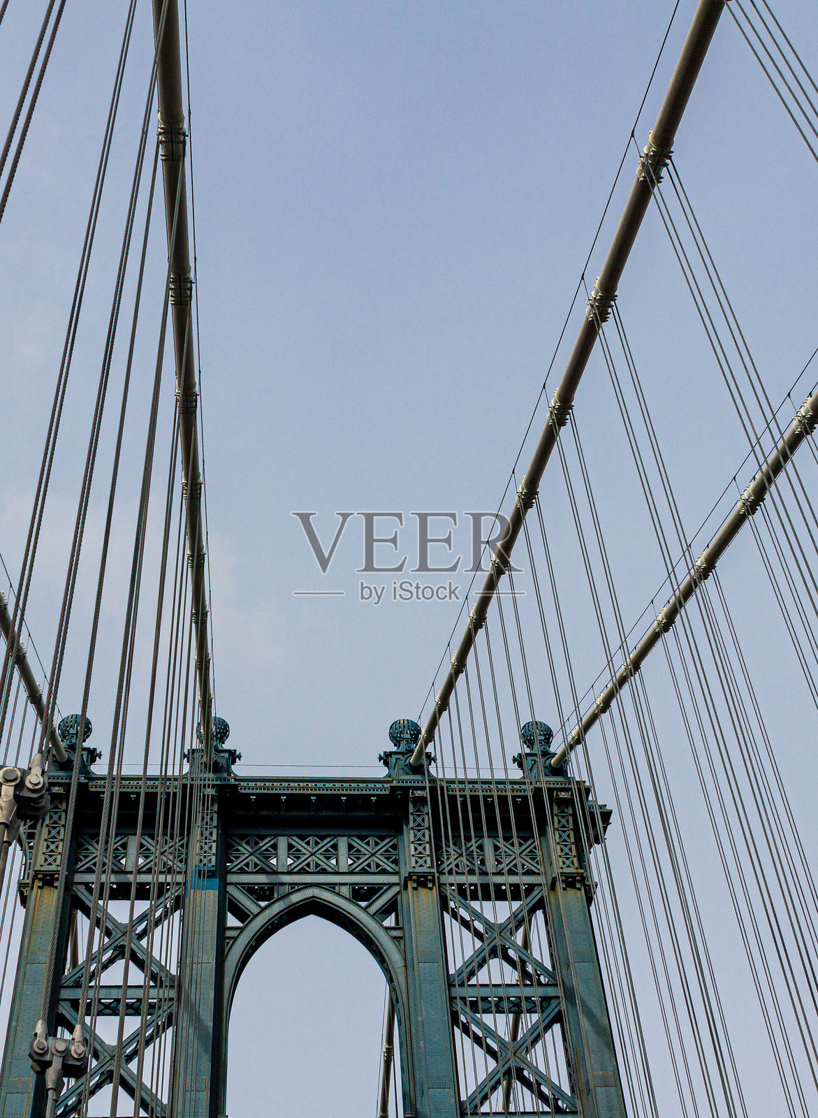 历史悠久的曼哈顿大桥照片摄影图片