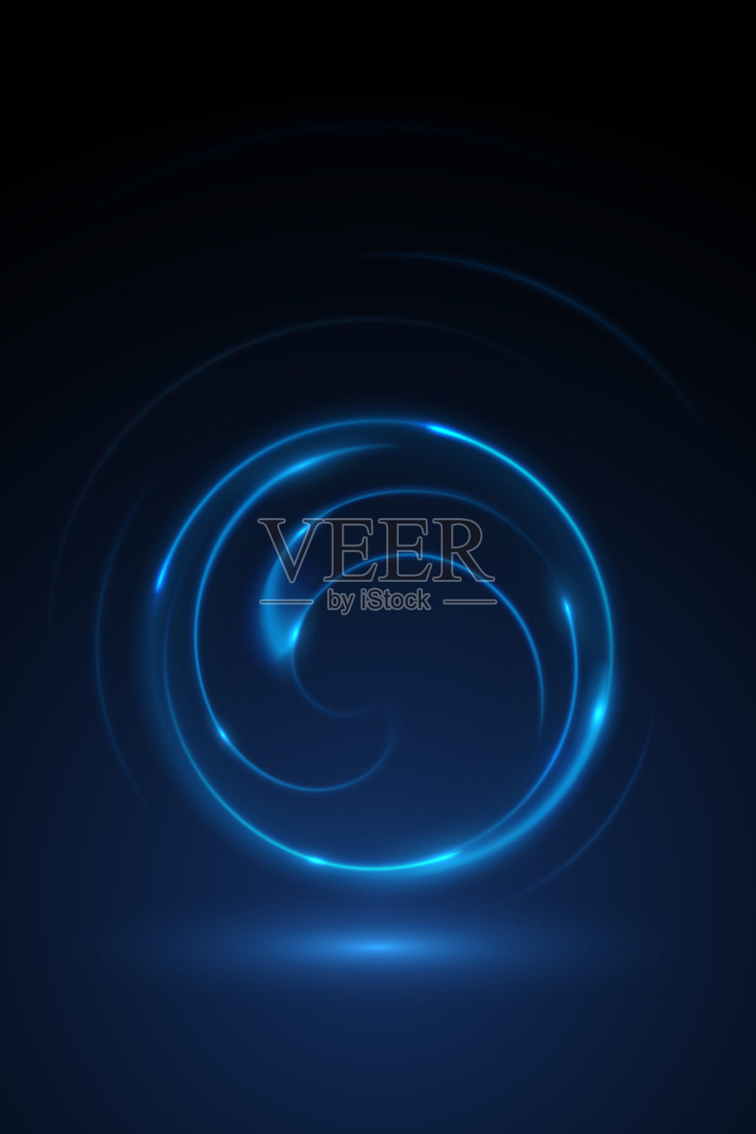 蓝光圆形运动效果插画图片素材