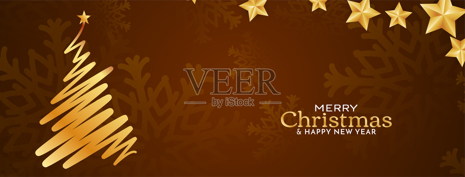 优雅的圣诞节庆祝横幅设计插画图片素材