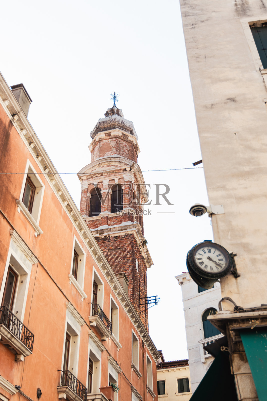 意大利威尼斯市古老而美丽的中世纪建筑照片摄影图片