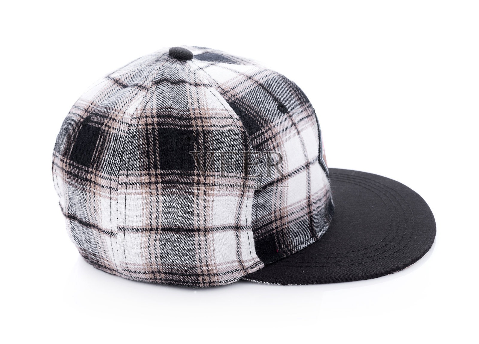 白色背景下的帽子特写照片摄影图片