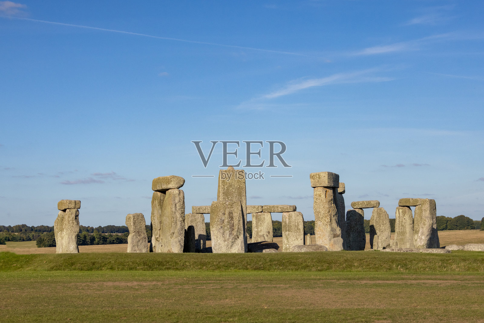 英格兰下午的巨石阵纪念碑照片摄影图片