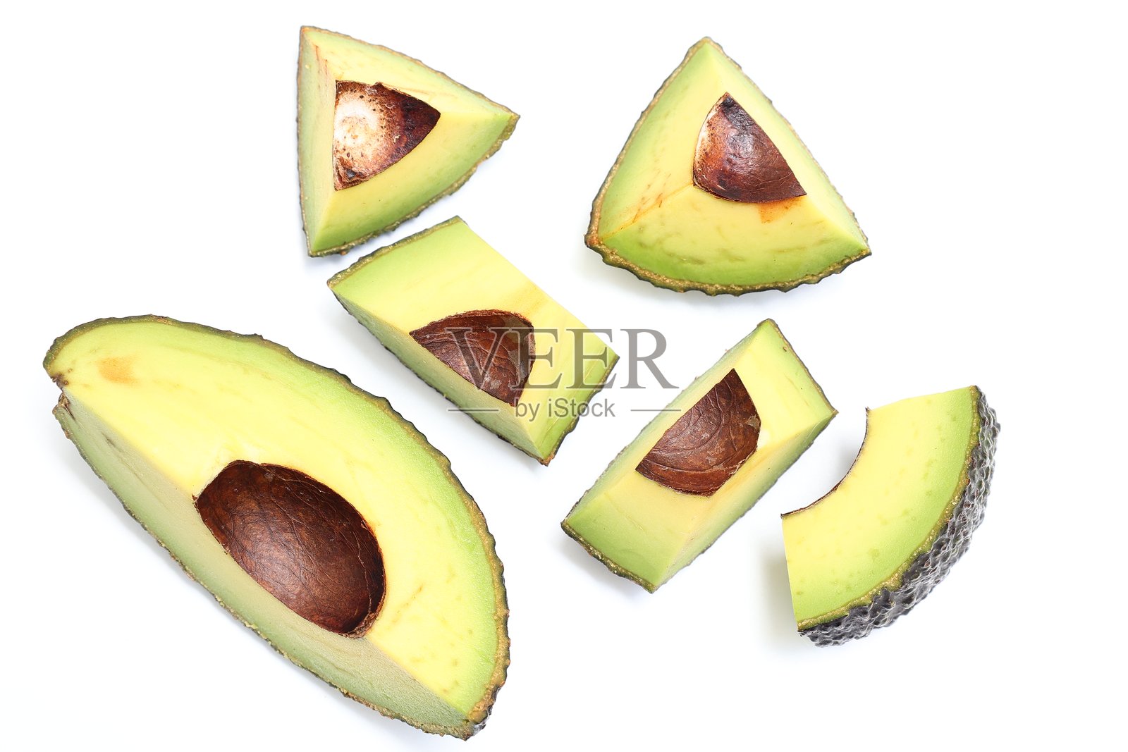 鳄梨水果，白色背景上的鳄梨照片摄影图片