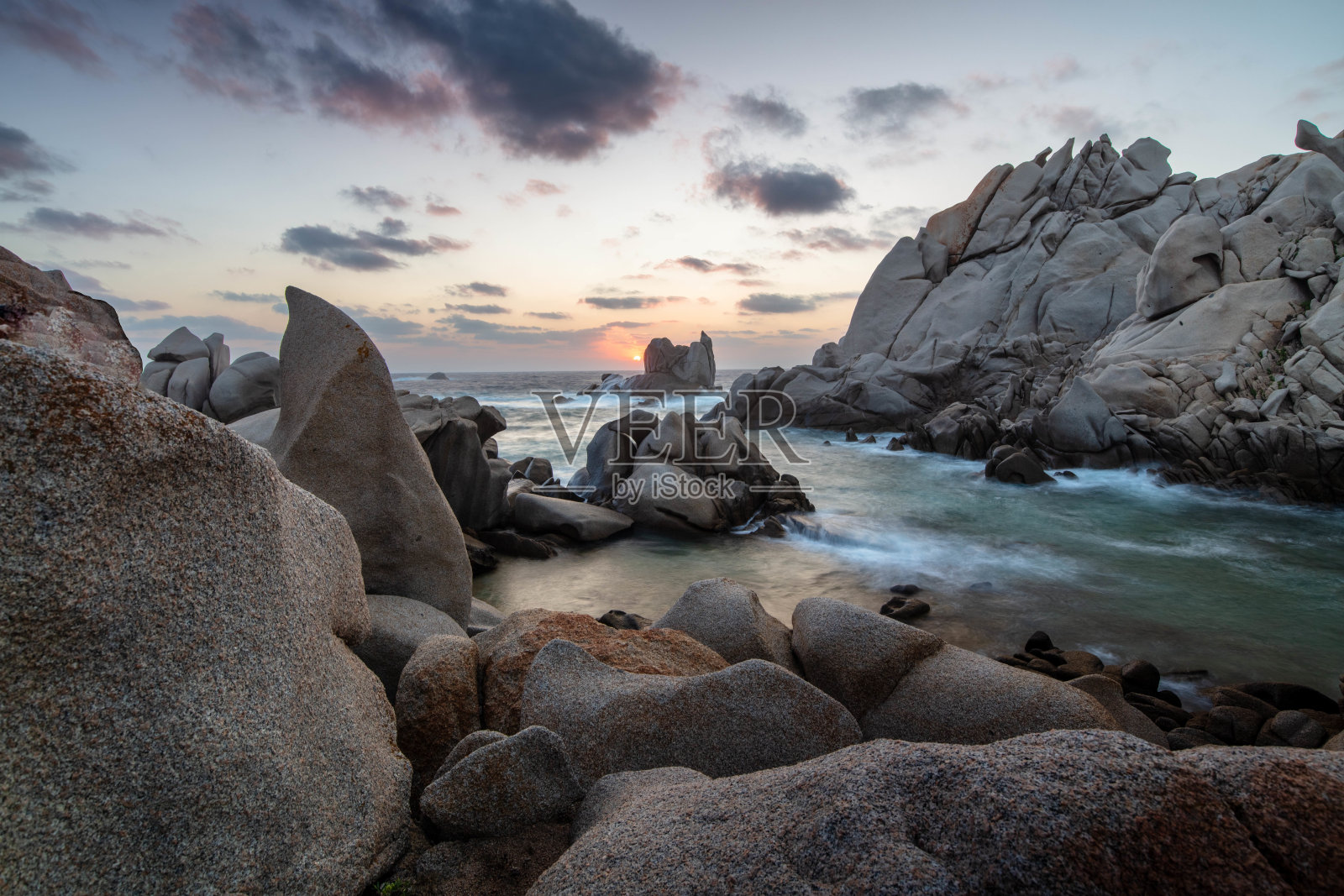 黄昏时分的卡波特斯塔。照片摄影图片