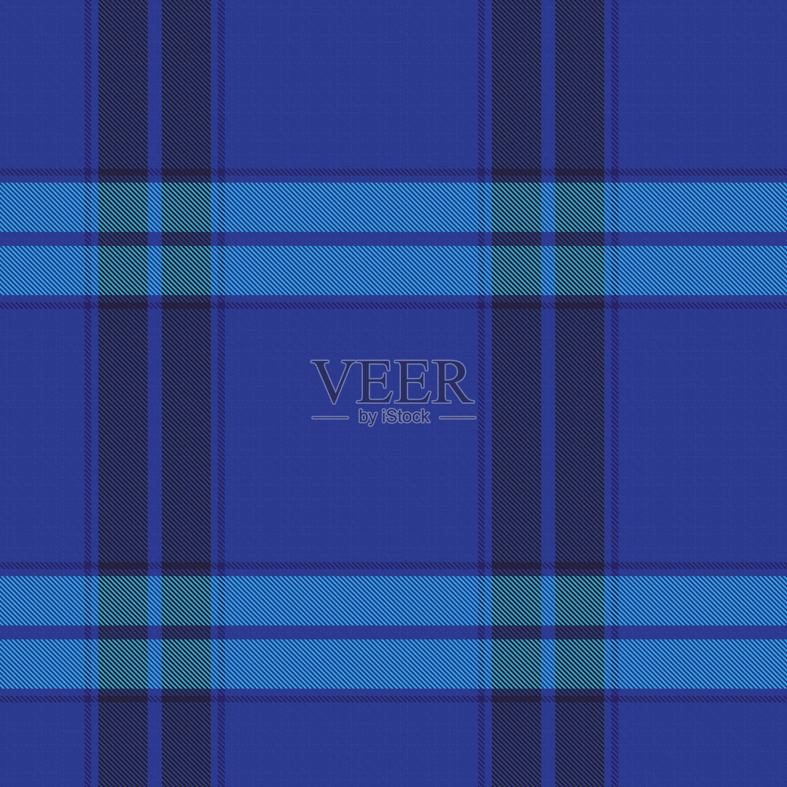 蓝色不对称格纹纹理无缝图案设计插画图片素材