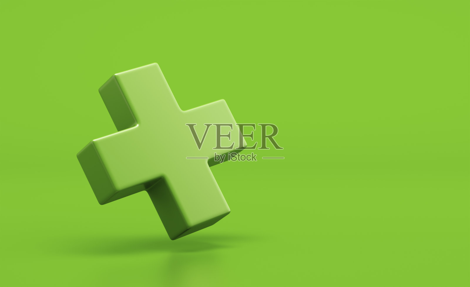 绿色背景上的绿色加号照片摄影图片