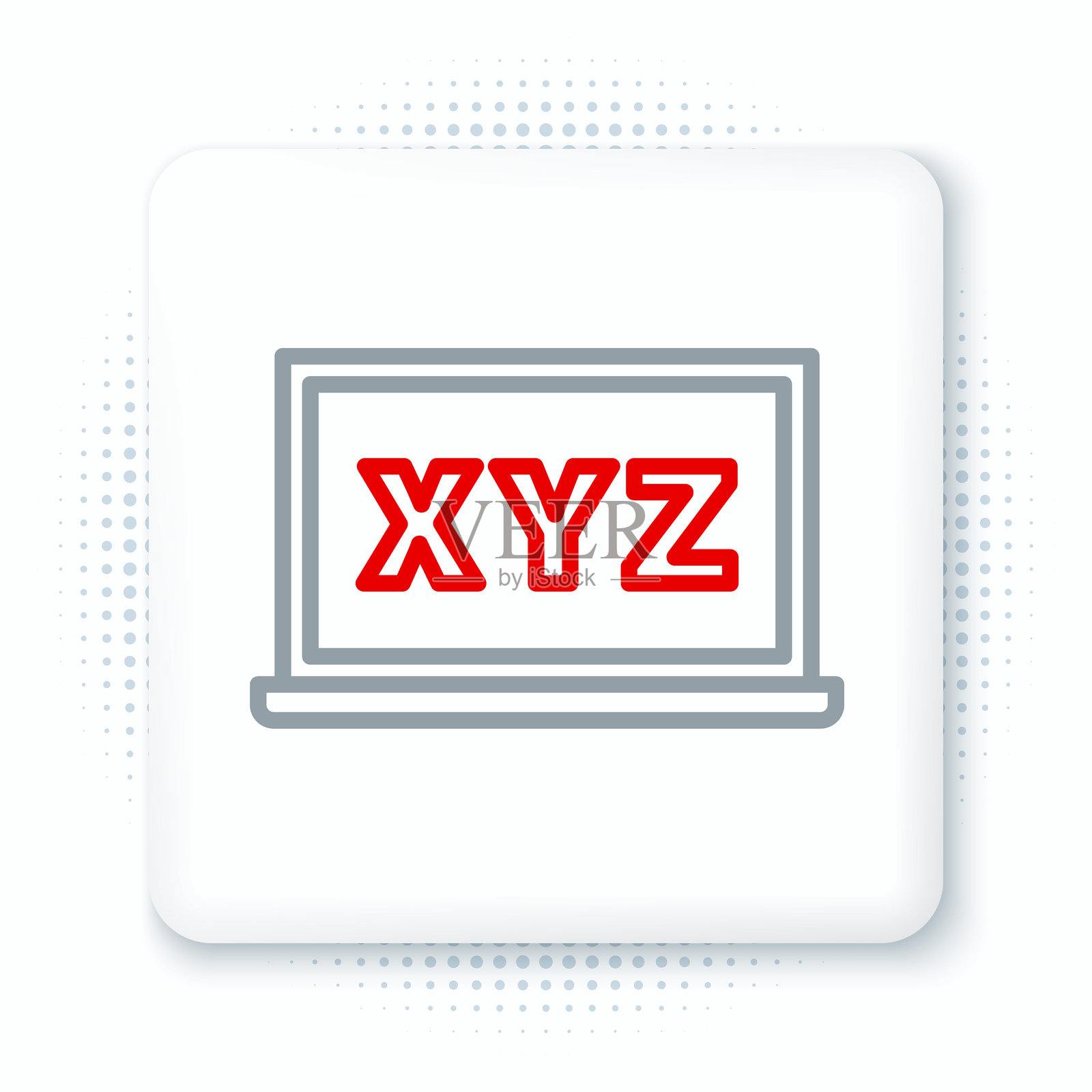 白色背景上的粉笔板图标，显示XYZ坐标系统。用于图表统计展示的XYZ轴。彩色轮廓概念。插画图片素材