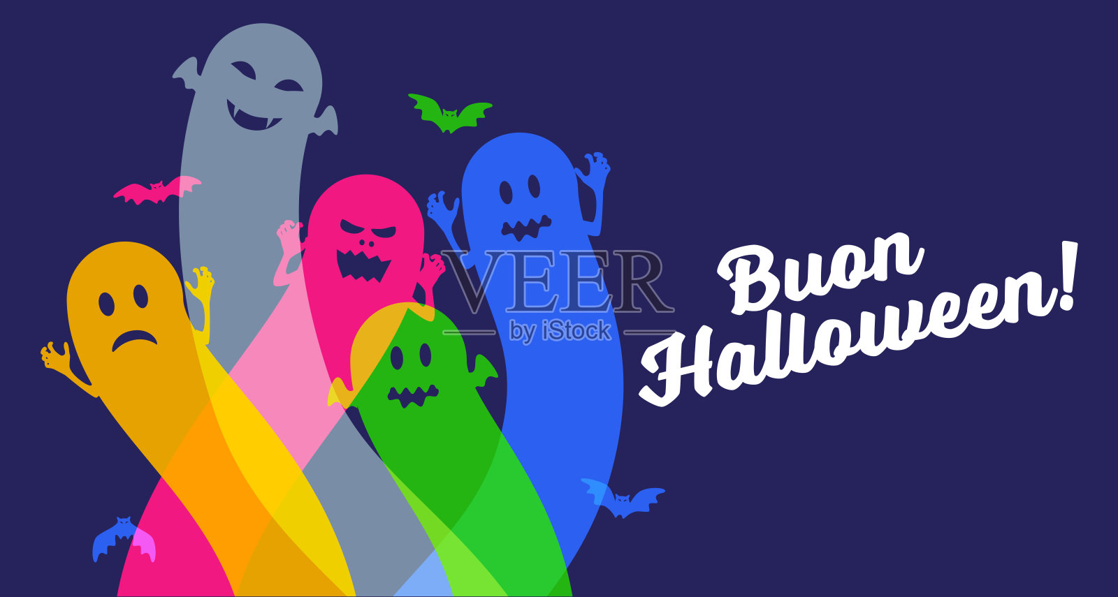 万圣节快乐 - Buon Halloween插画图片素材