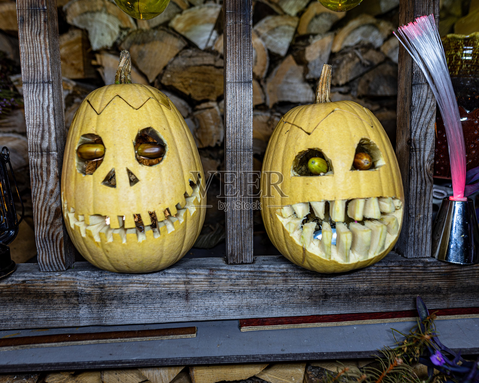 万圣节南瓜头，雕刻的万圣节南瓜，讨糖或捣蛋，节日庆祝活动属性照片摄影图片