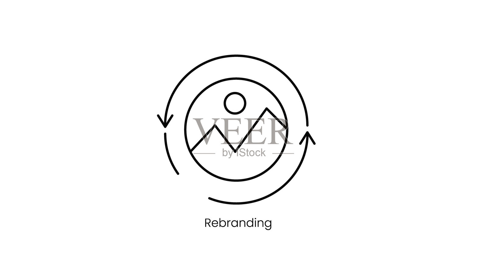 品牌重塑过程矢量营销图标插画图片素材