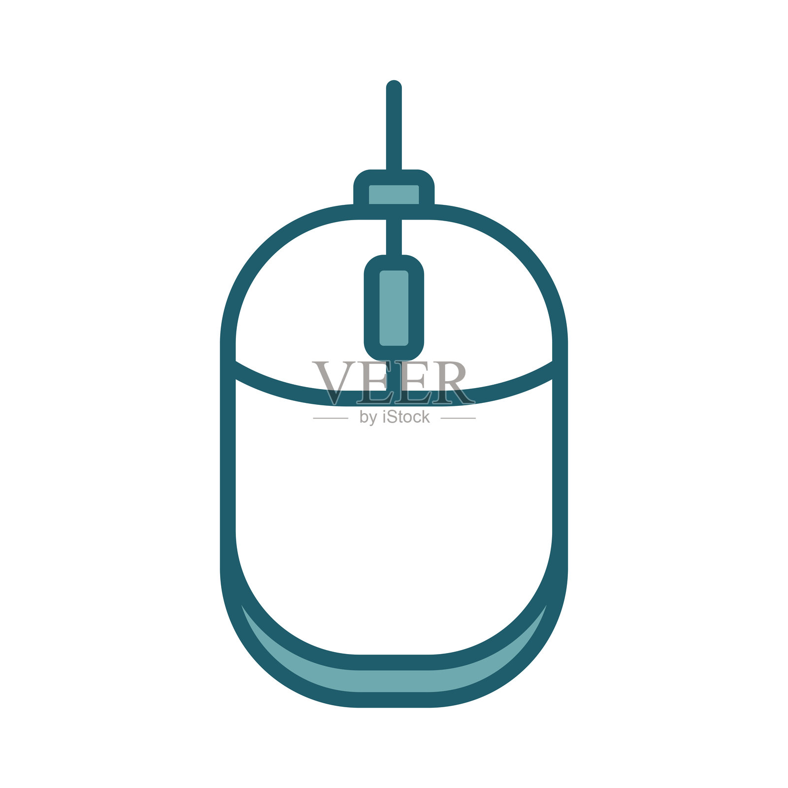 电脑鼠标图标矢量设计模板，简单而干净插画图片素材