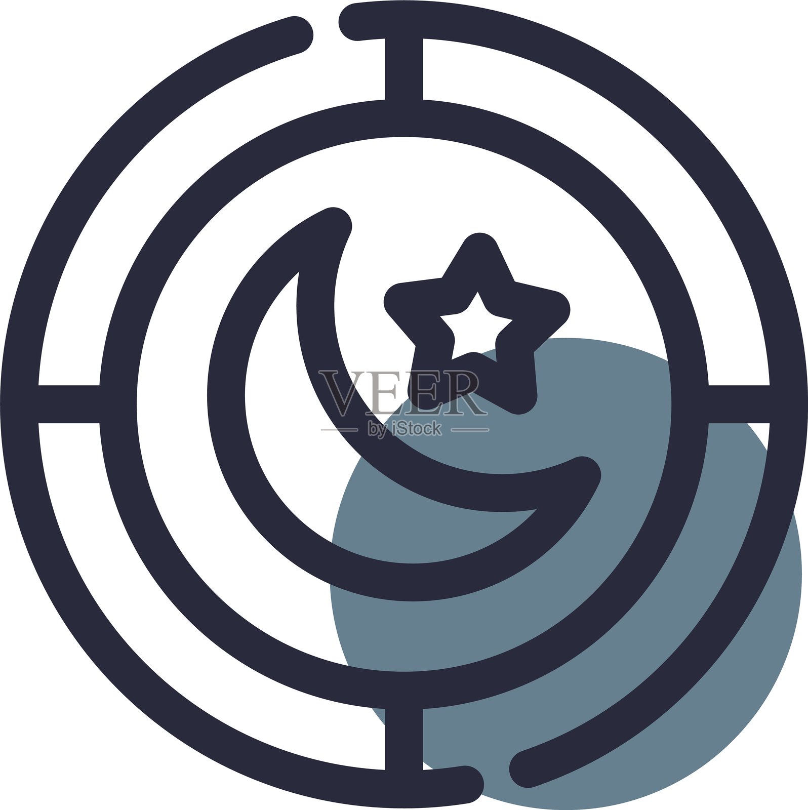 夜晚图标插画图片素材