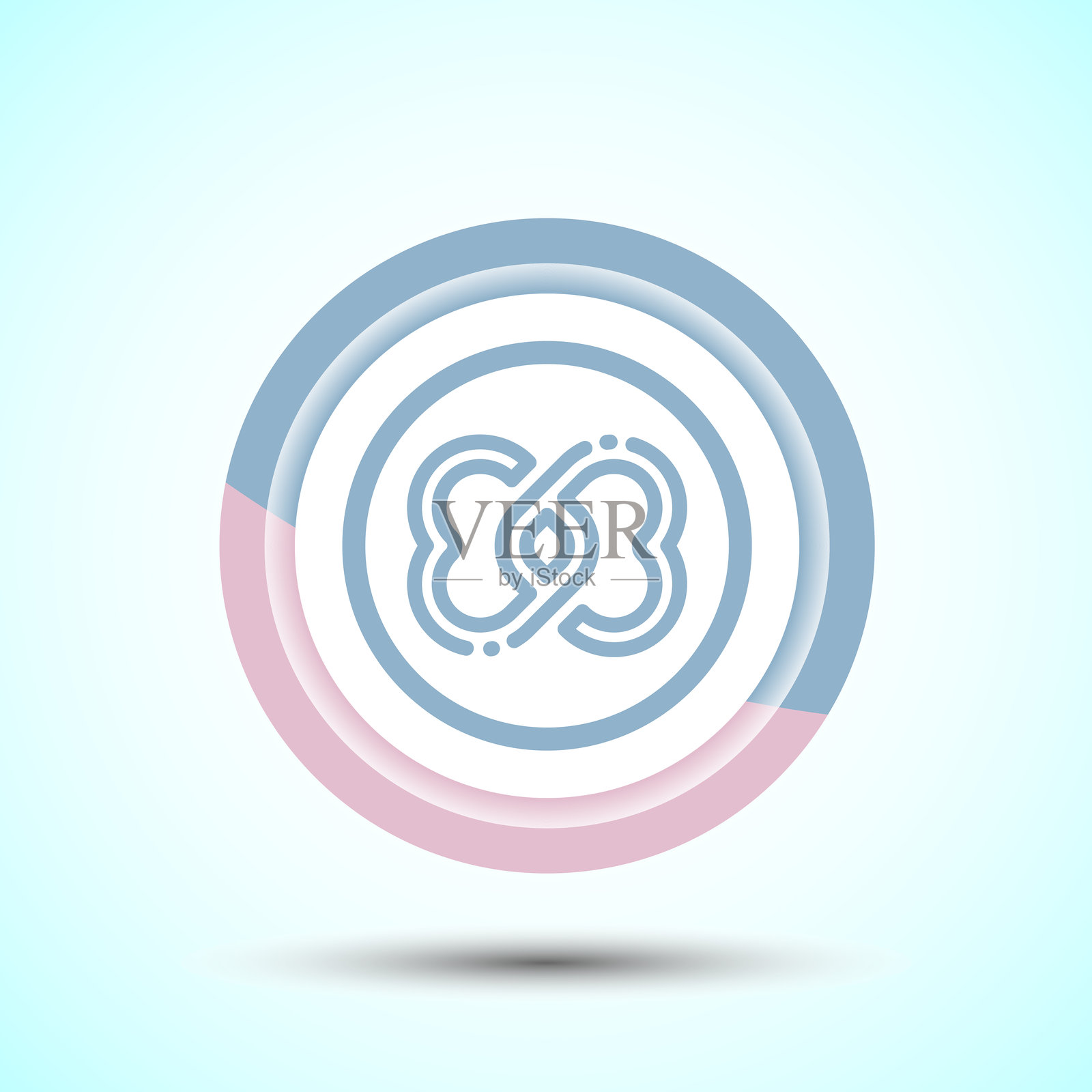 无限，永恒，图标设计插图，适用于应用程序和网站的无尽图标，柔和色彩按钮设计插画图片素材