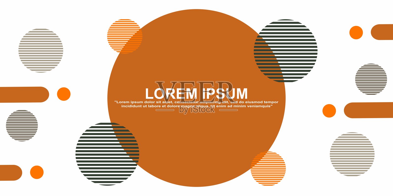 抽象背景材料与圆形和对角线相结合，矢量插图插画图片素材