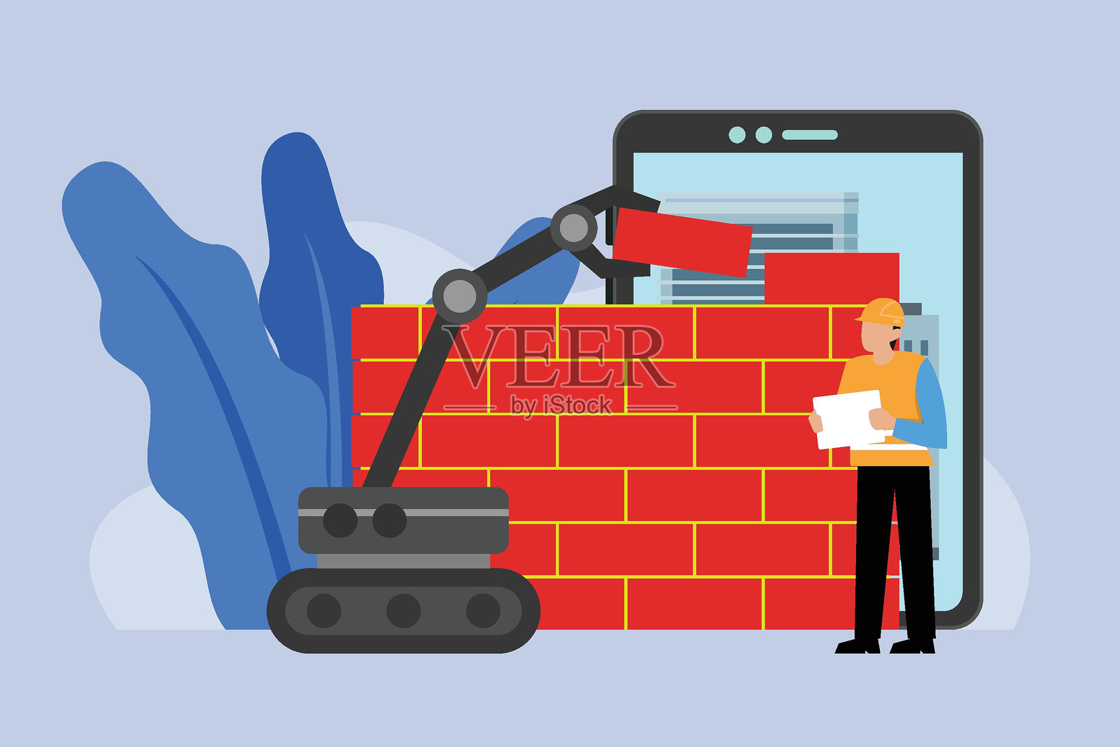 科学家在基因研究中分析DNA链的二维平面矢量插图插画图片素材