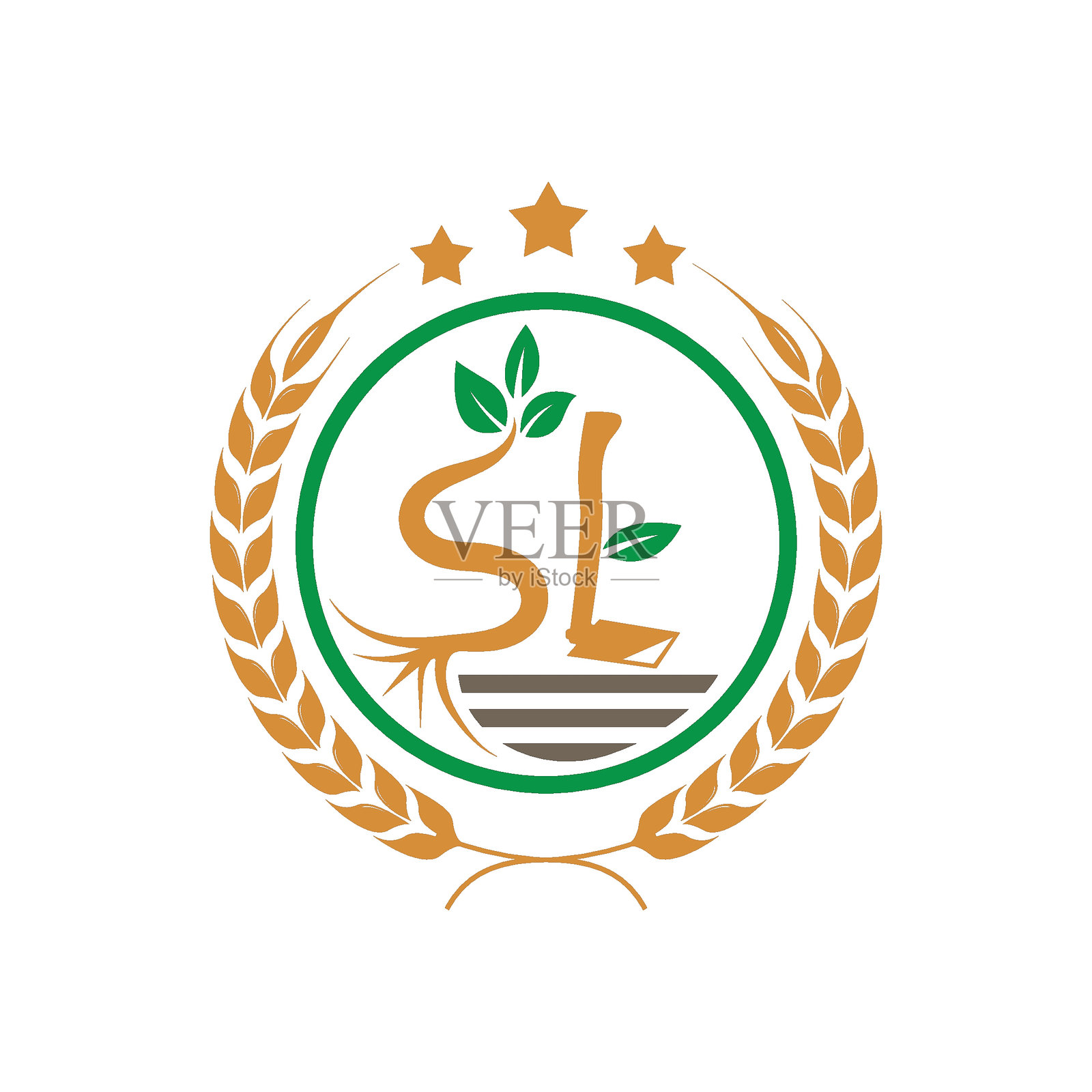 字母St的农友或农民朋友矢量设计logo，适用于植物种子及与农业和种植相关的事物插画图片素材