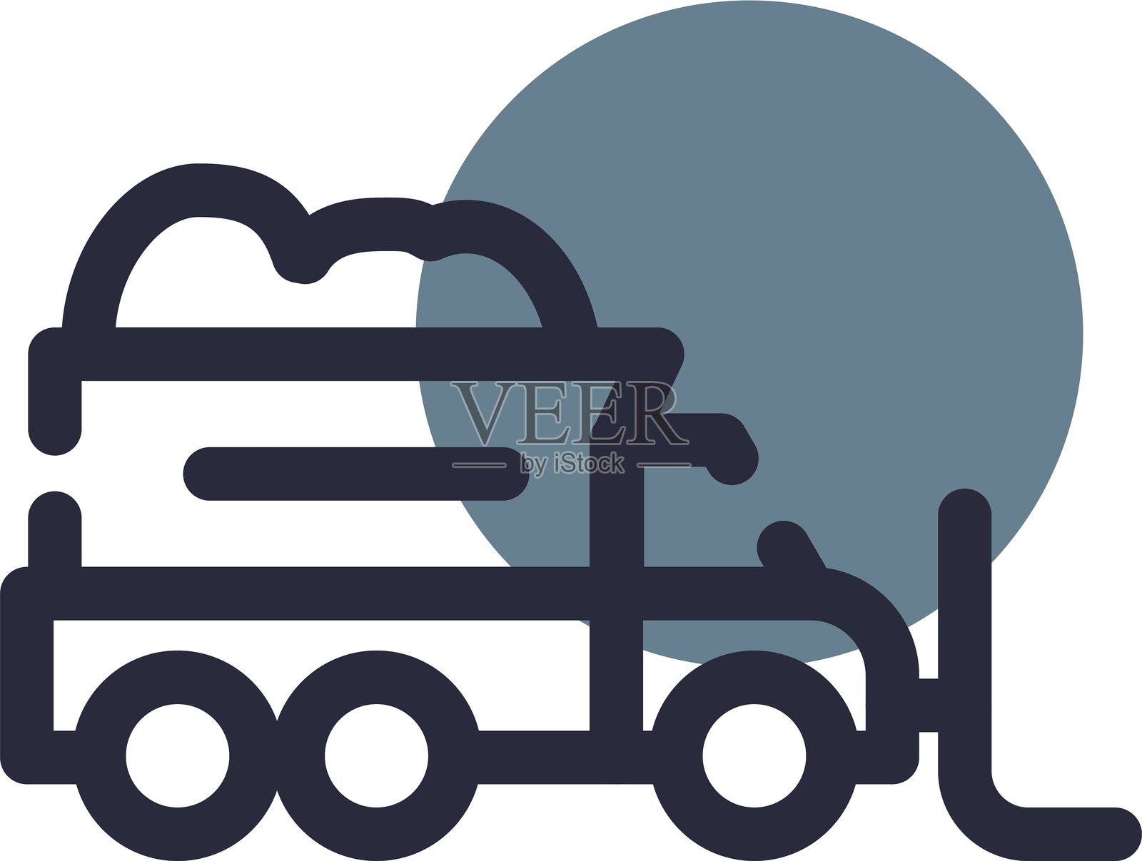 雪犁图标插画图片素材