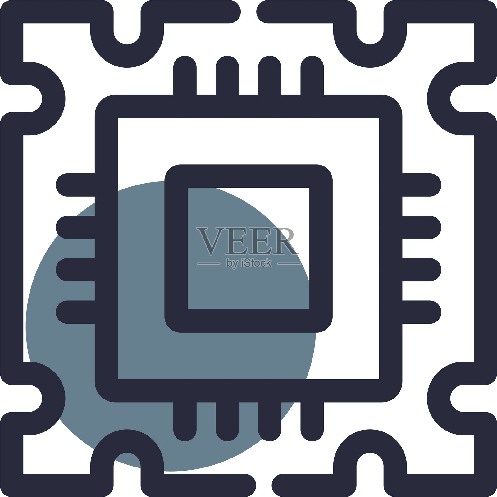 处理器图标插画图片素材