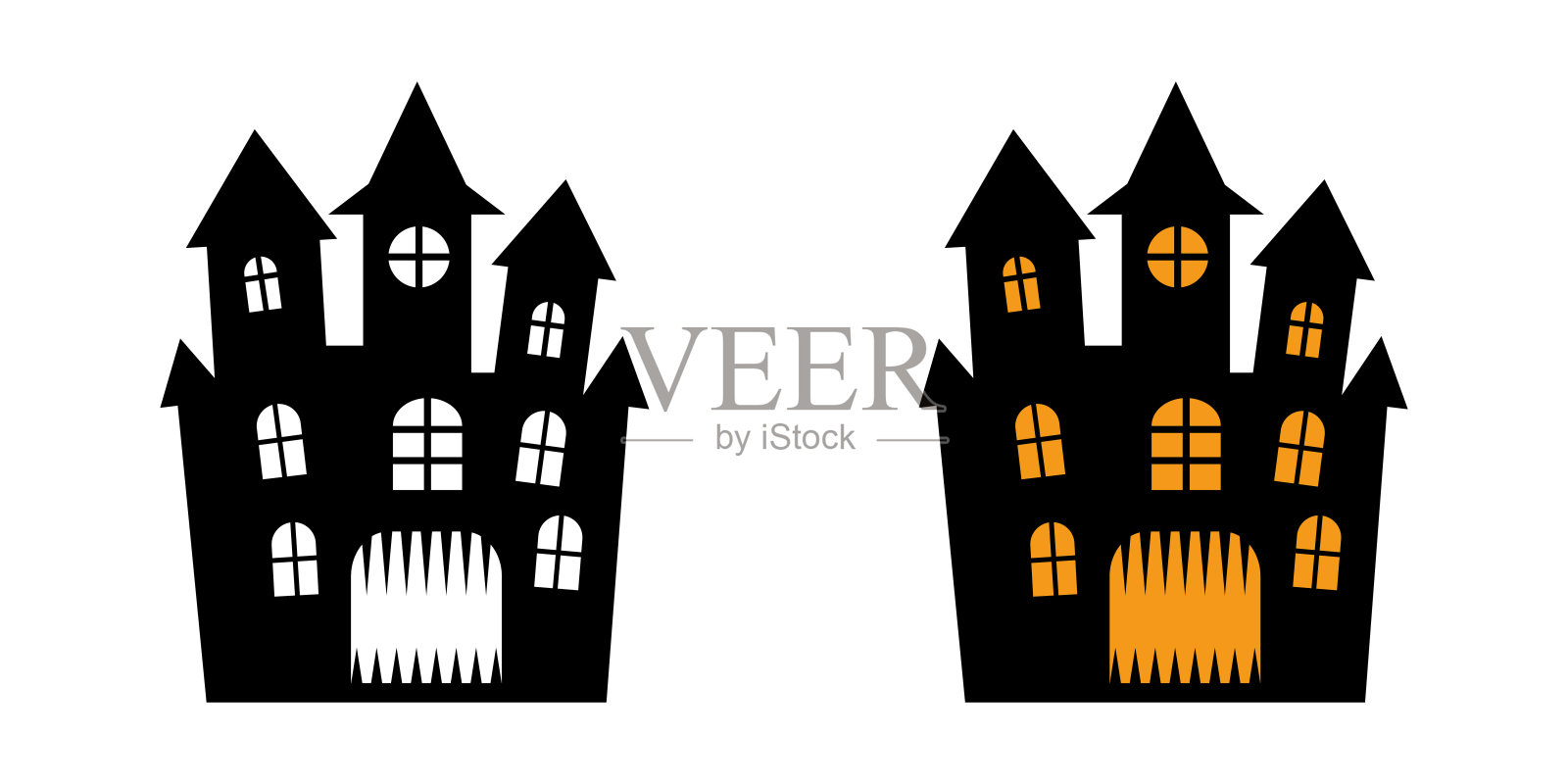 万圣节房屋。10月31日。庆祝活动。插图插画图片素材