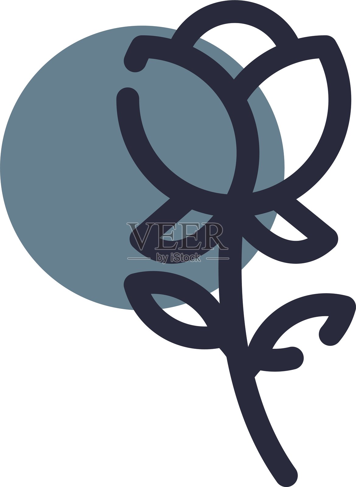 玫瑰图标插画图片素材