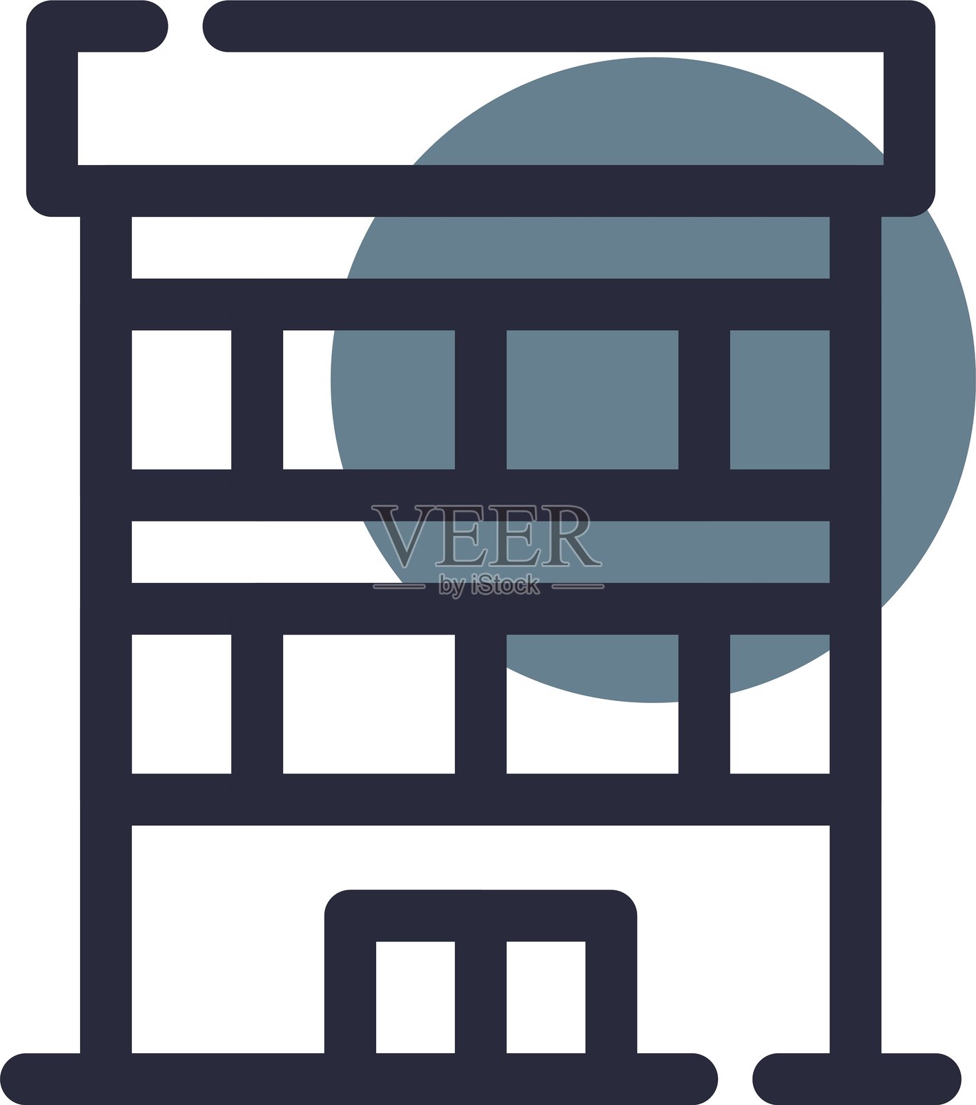 办公大楼图标插画图片素材