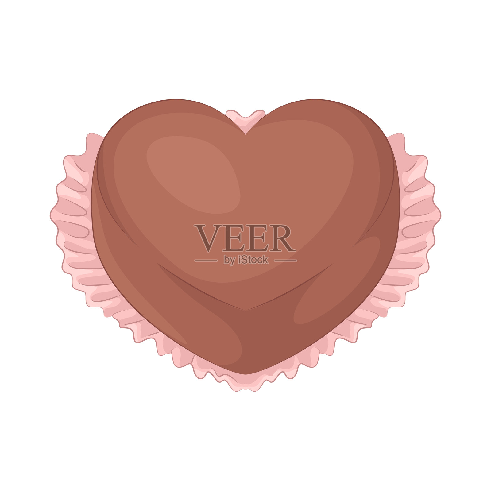 心形巧克力插画图片素材