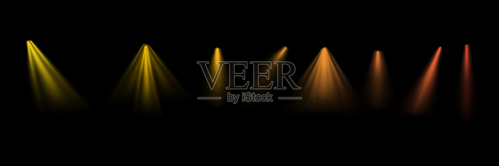 光效套件。发光的白色透明光效套件，镜头光晕，爆炸，闪光，灰尘，线条，阳光闪烁，火花和星星，聚光灯，曲线旋转。插画图片素材