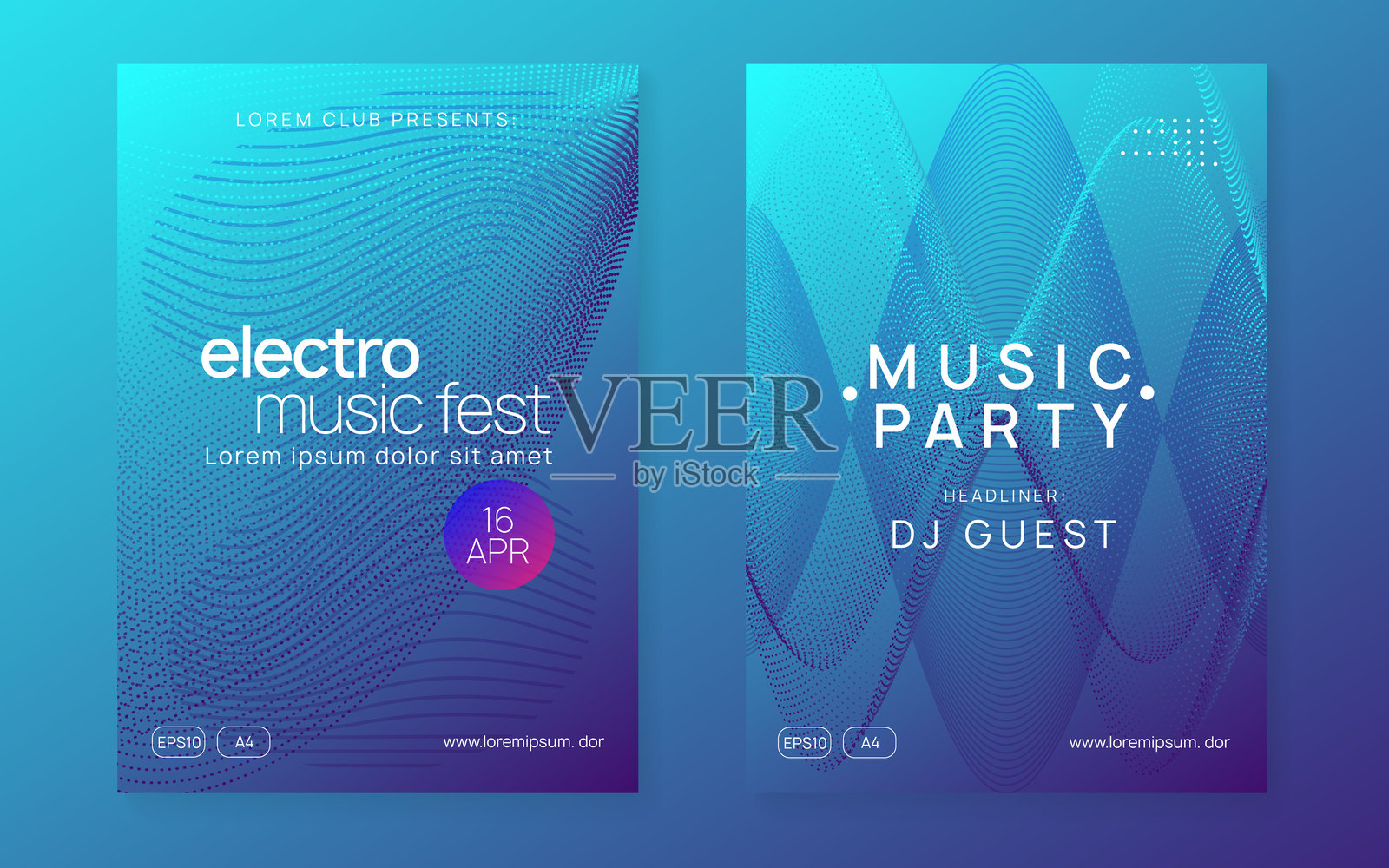 夜总会杂志。粉色派对设计。夜总会音频邀请。节日邀请。绿色舞蹈套件。迪斯科横幅。音响音乐会元素。蓝色夜总会杂志。插画图片素材