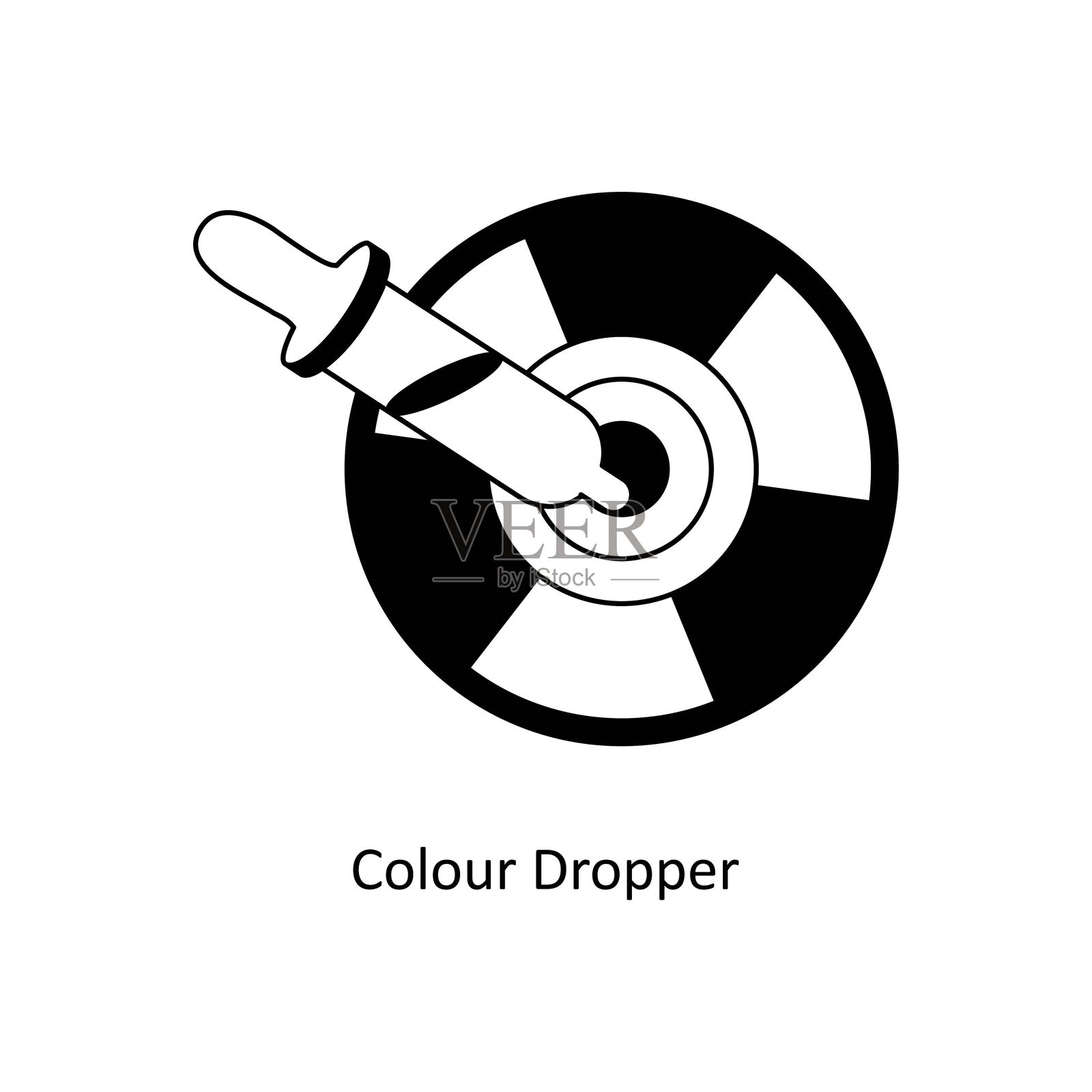 颜色滴管概念风格插图。EPS 10 文件插画图片素材