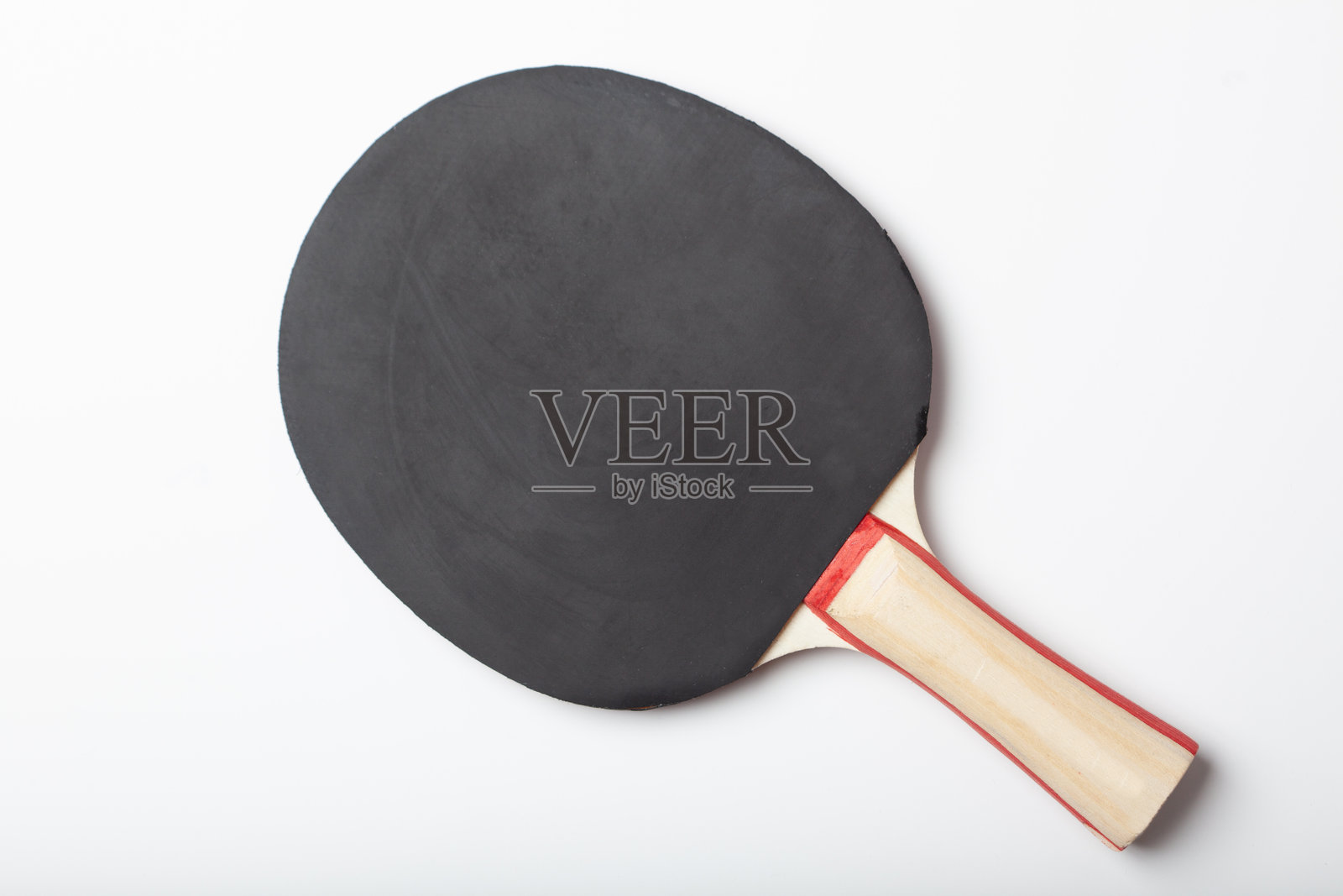 白色背景上的乒乓球拍特写照片摄影图片