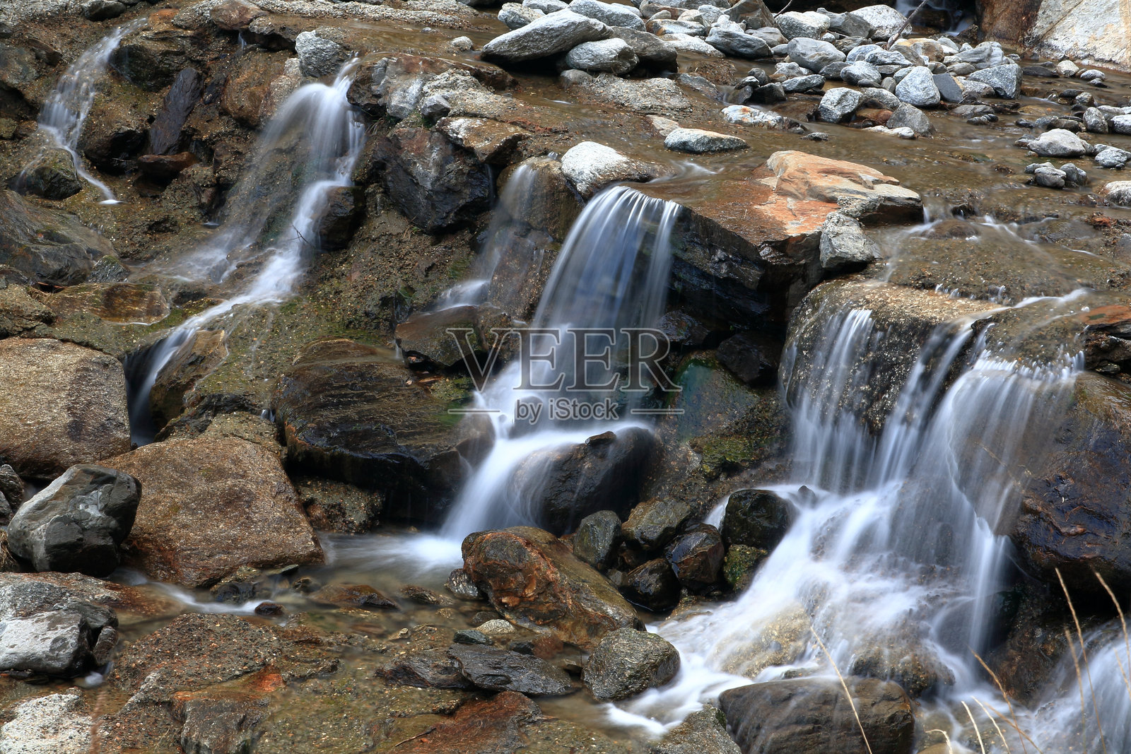 长时间曝光的急流照片摄影图片