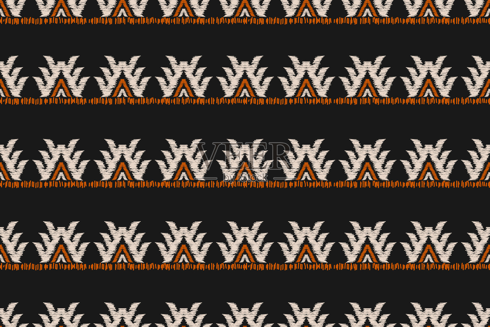 织物伊卡特图案艺术。几何民族无缝图案传统。美式、墨西哥风格。插画图片素材