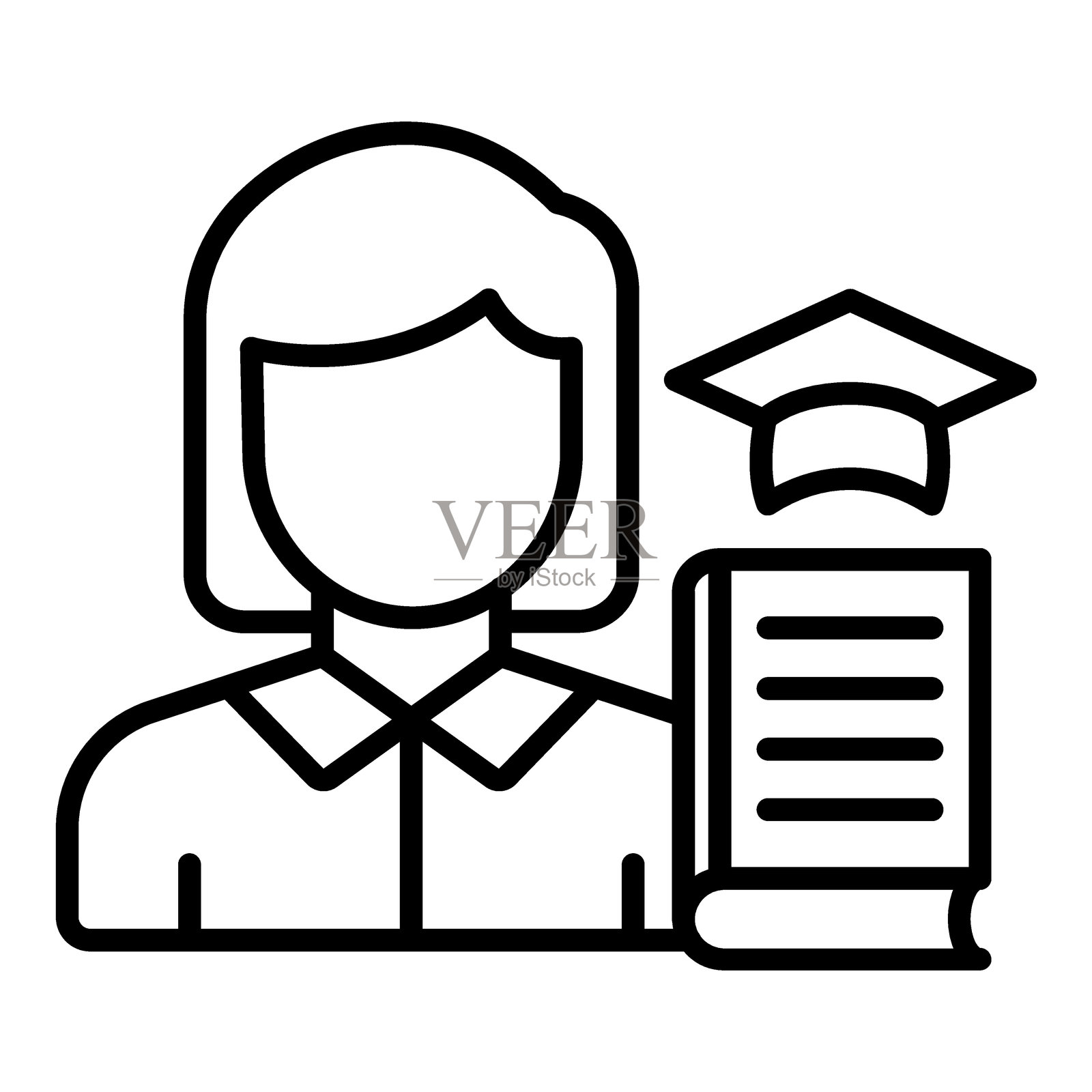 教师图标风格插画图片素材