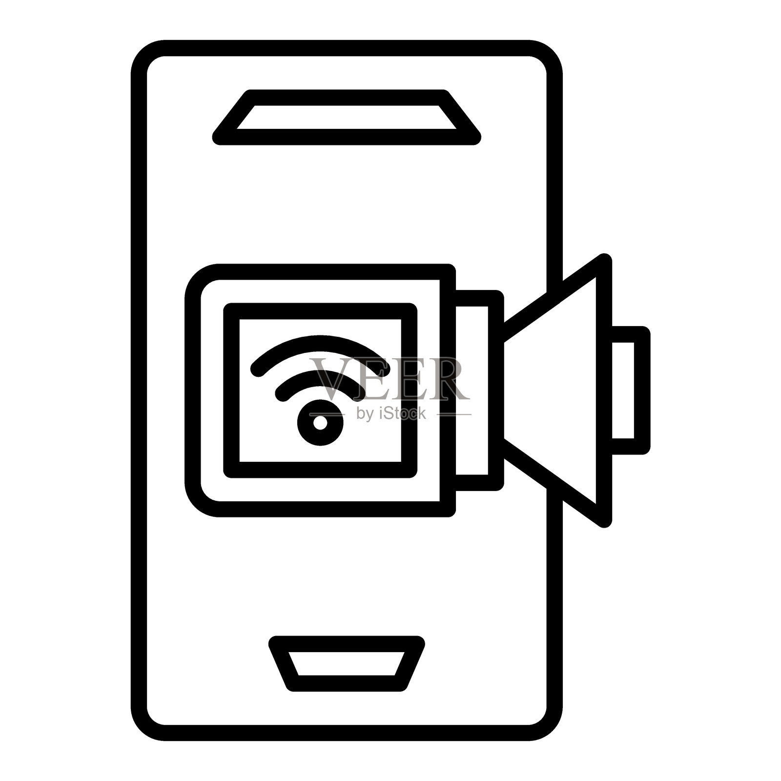 移动直播图标风格插画图片素材