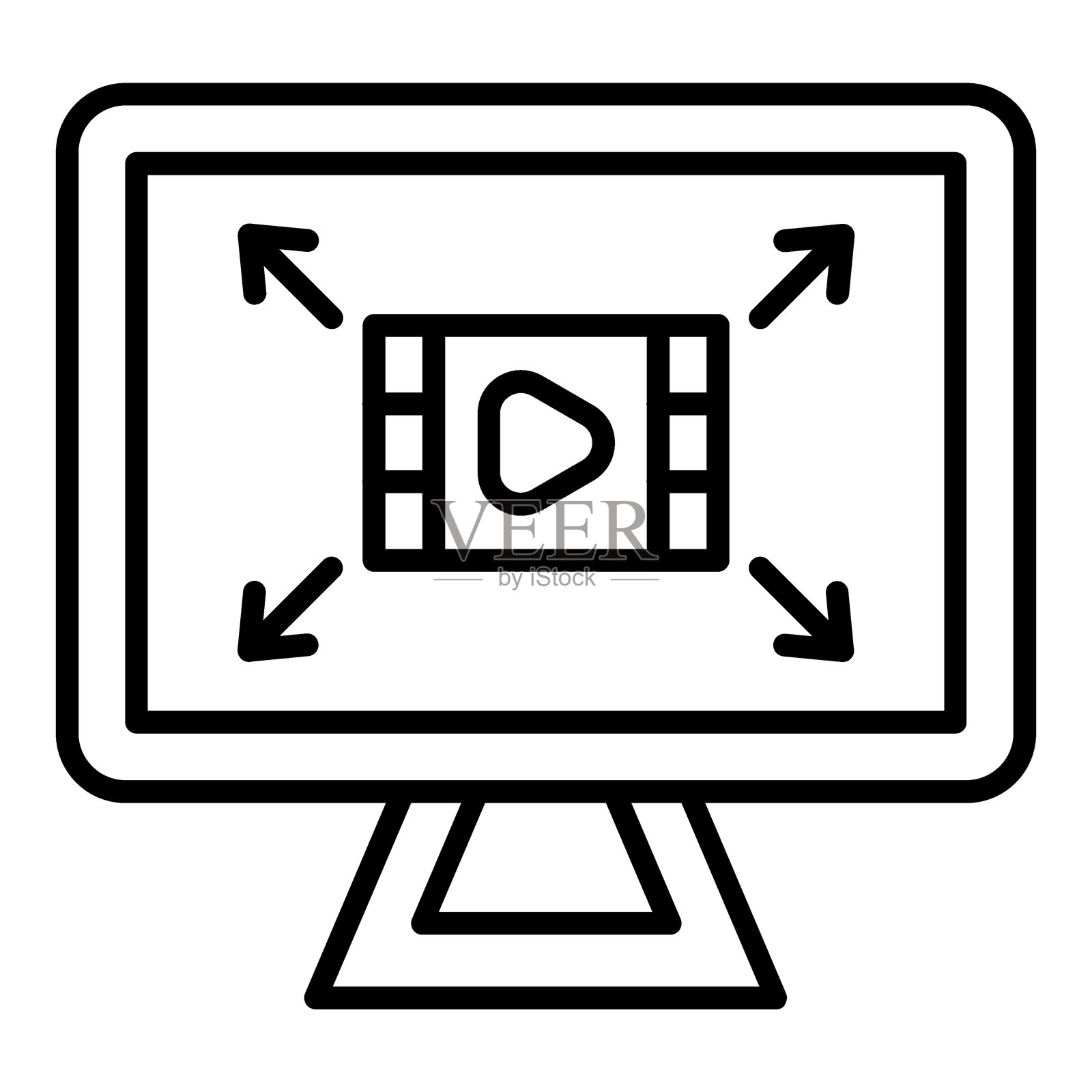 屏幕分辨率图标风格插画图片素材