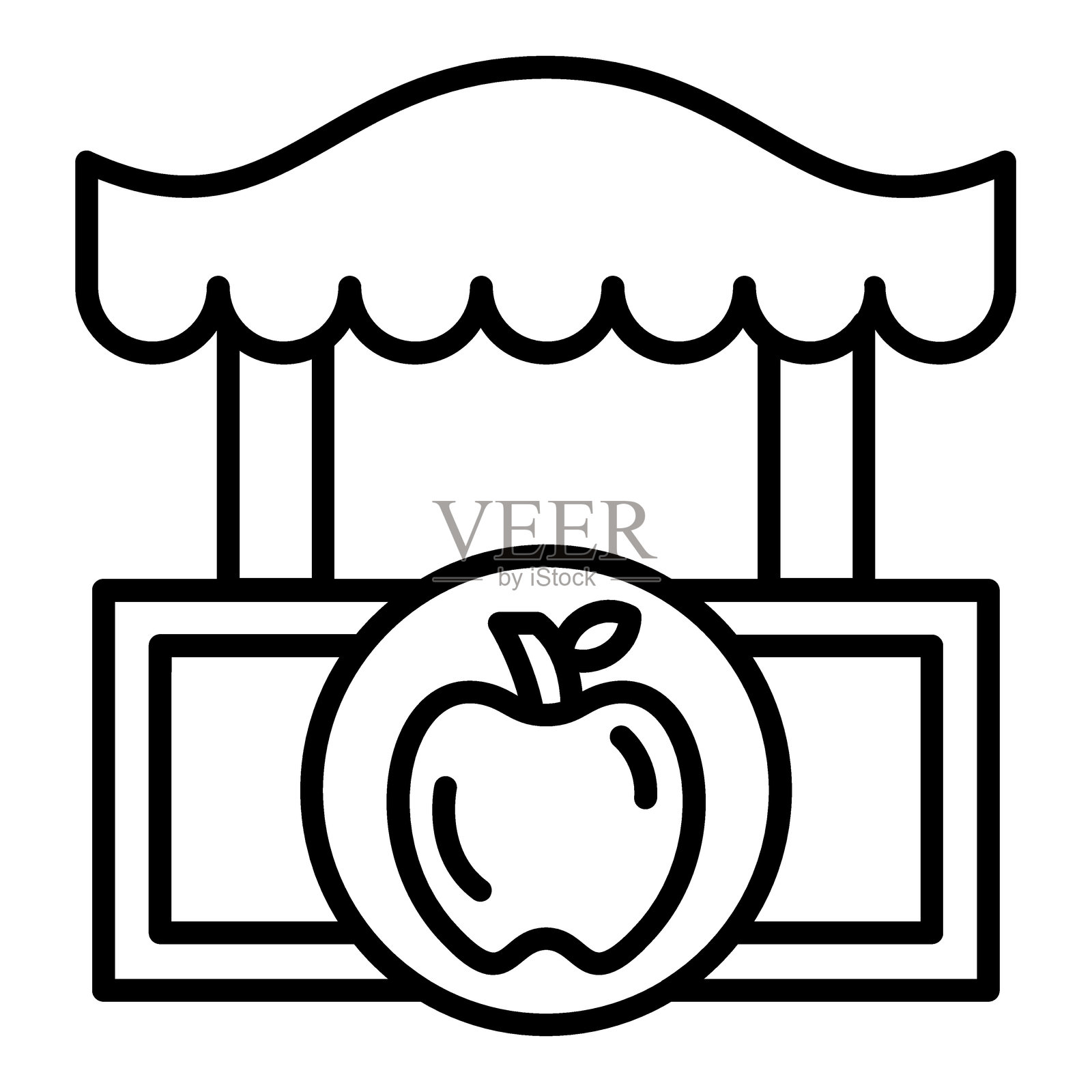 水果店图标风格插画图片素材