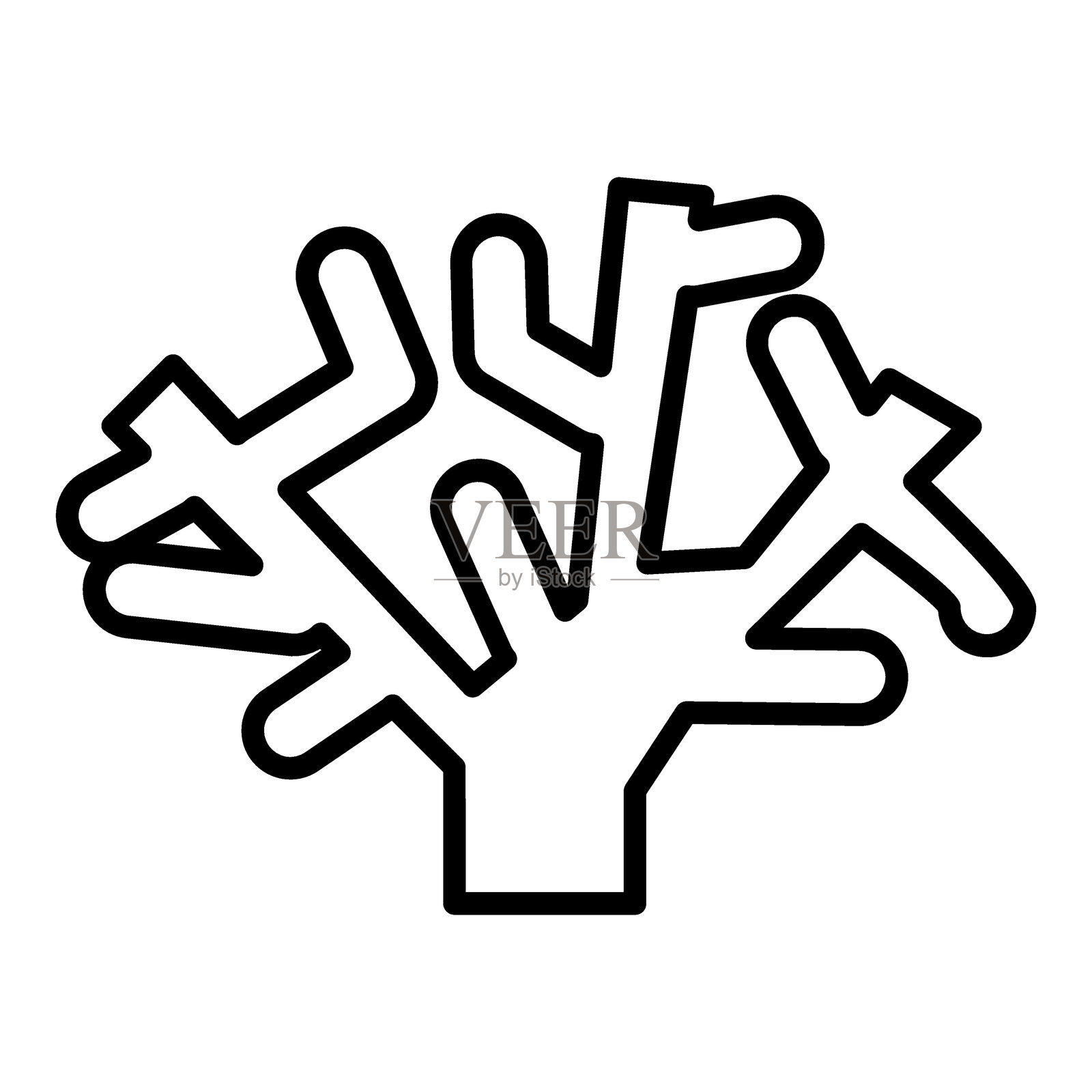 珊瑚礁图标风格插画图片素材