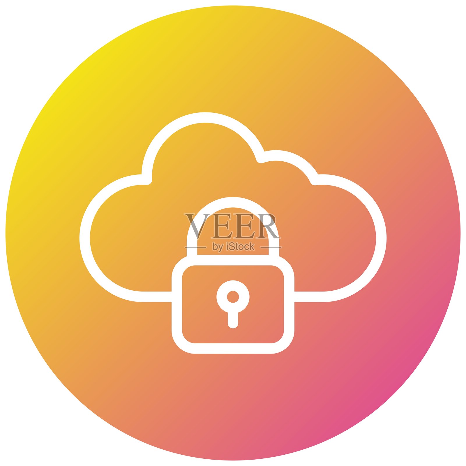 锁定的矢量图标设计插图插画图片素材