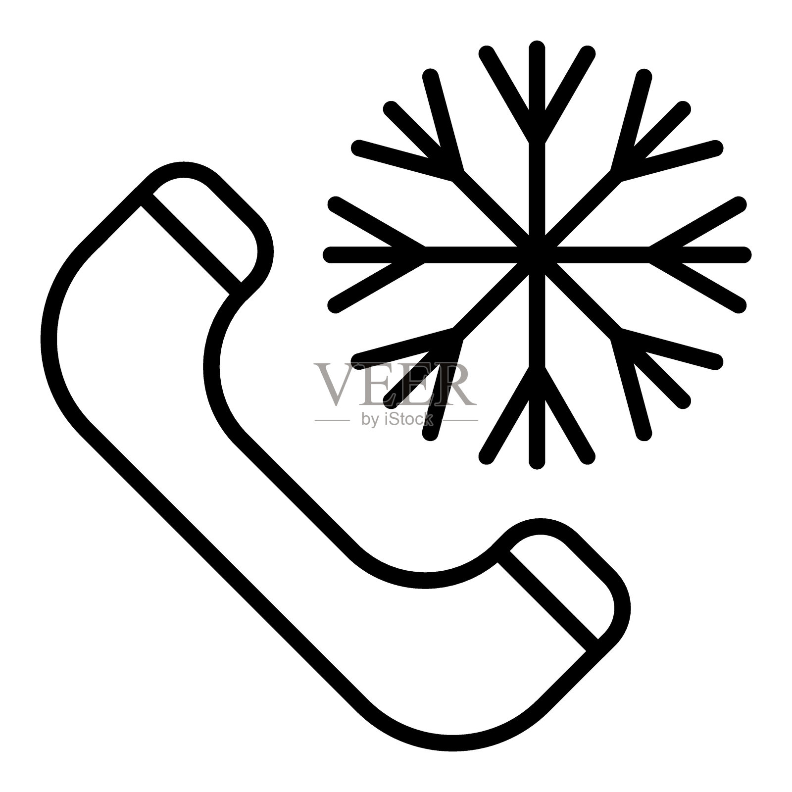 冷拨电话图标风格插画图片素材