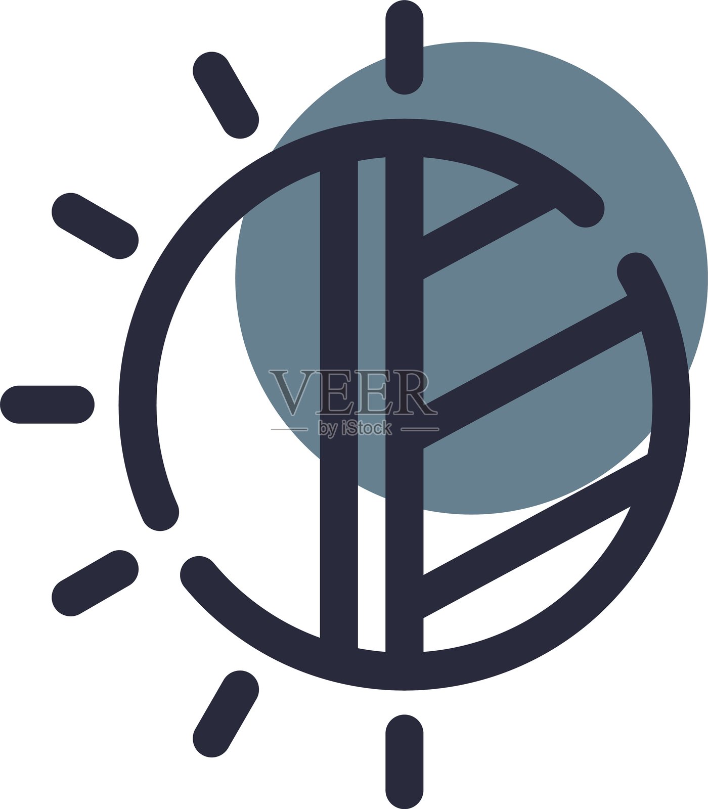 日食图标插画图片素材