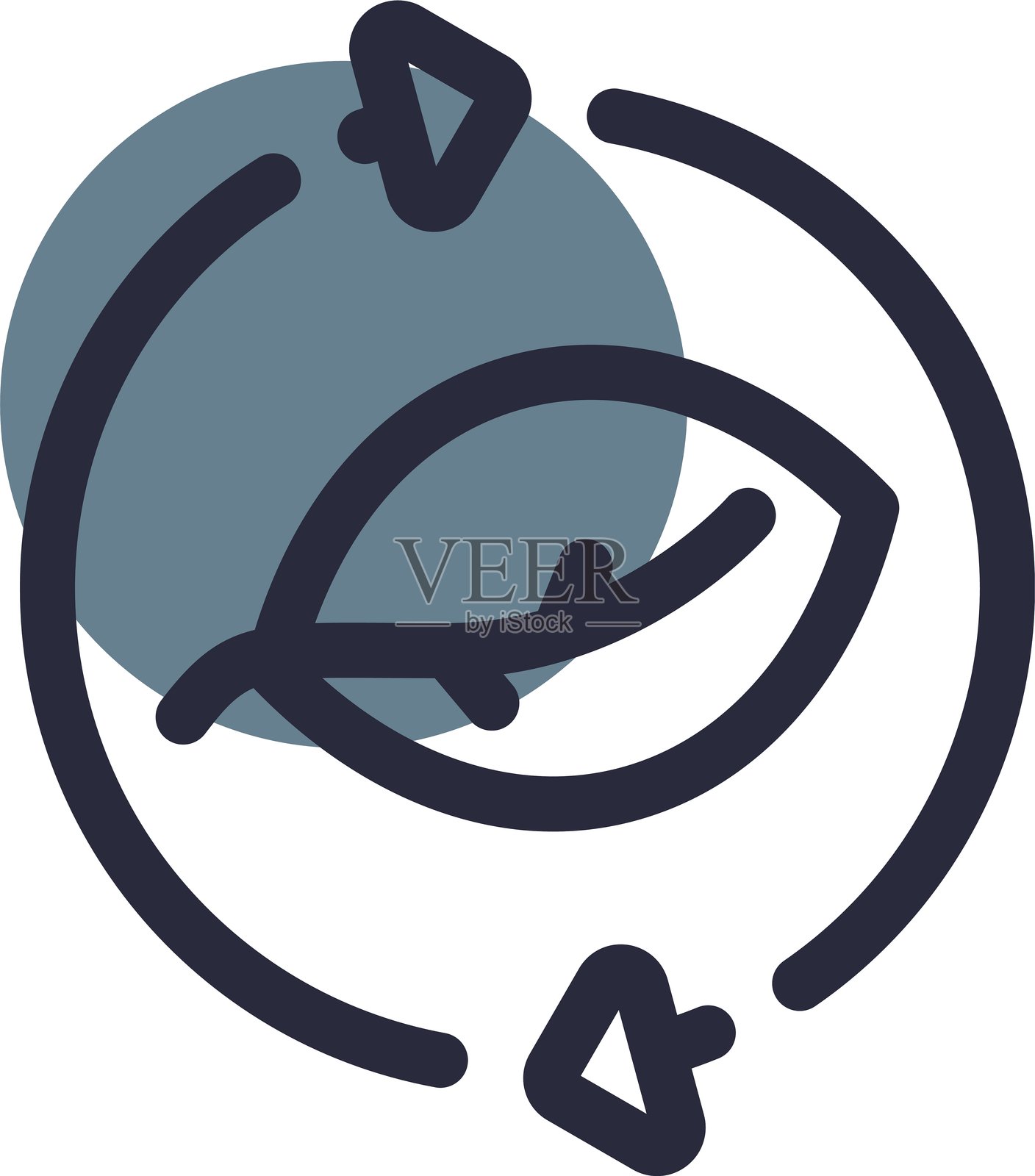 叶子回收图标插画图片素材