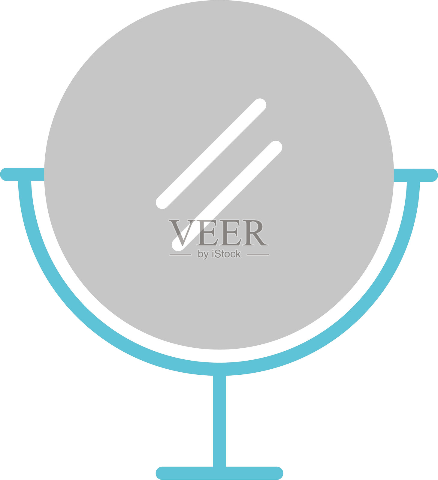 镜面图形双色图标插画图片素材