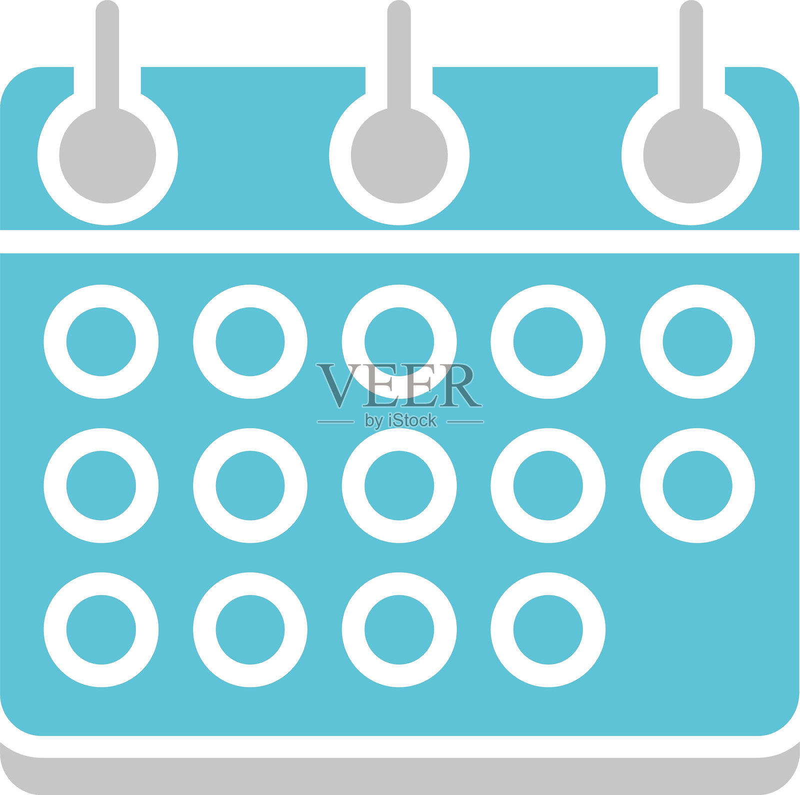 日历图标双色设计插画图片素材