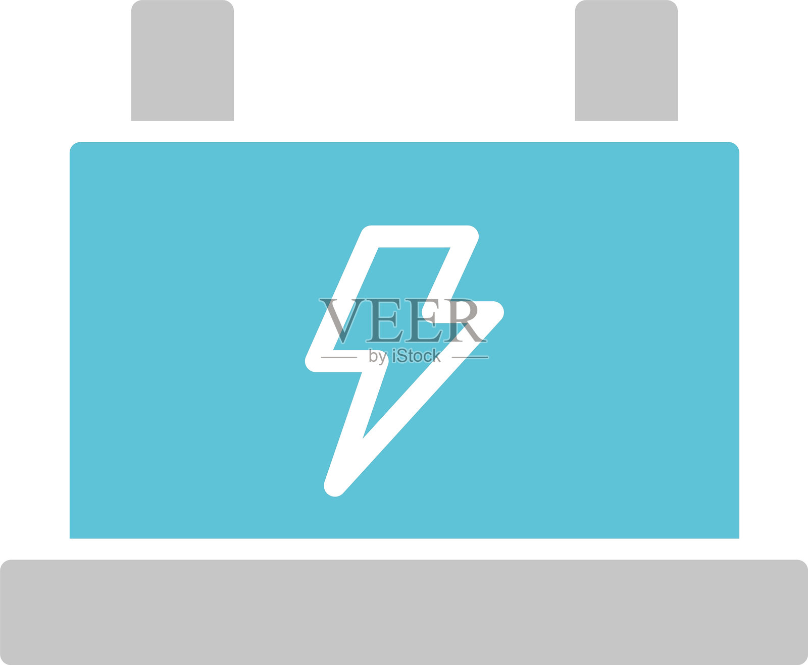 电池图标双色设计插画图片素材