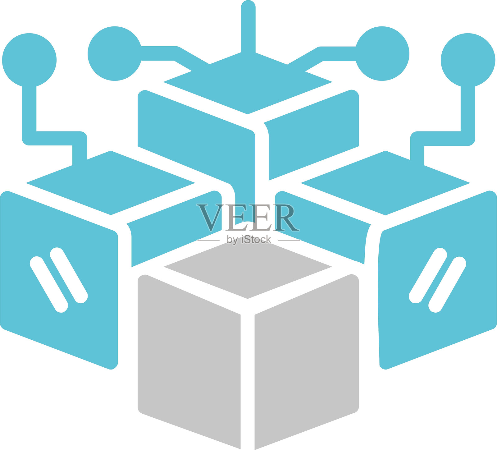 数据库图标双色设计插画图片素材