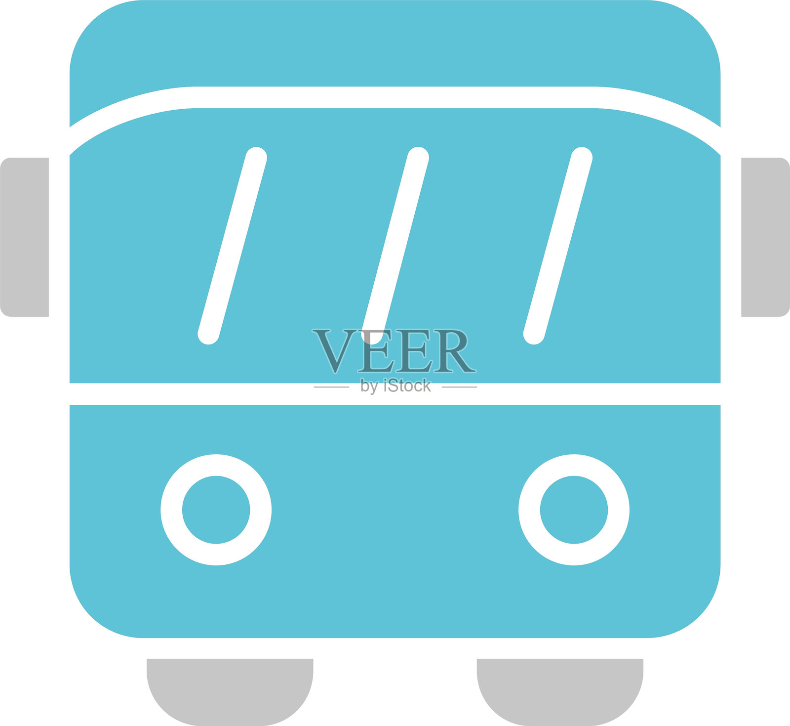 公交图标双色图标插画图片素材